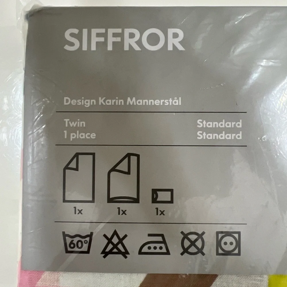 IKEA SIFFROR Karin Mannerstal Twin Standard Bedding Set Numbers 401.015.87